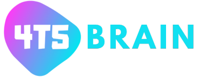 4T5 Brain Logo mit Schriftzug