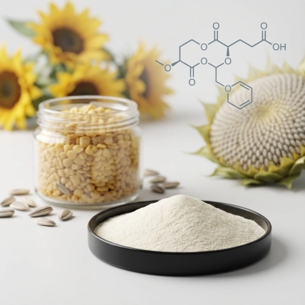 Phosphatidylserin - in seiner Pulverform, gewonnen aus Lecithin, ursprünglich aus Sonnenblumenkernen, stärkt die Zellmembranen im Gehirn